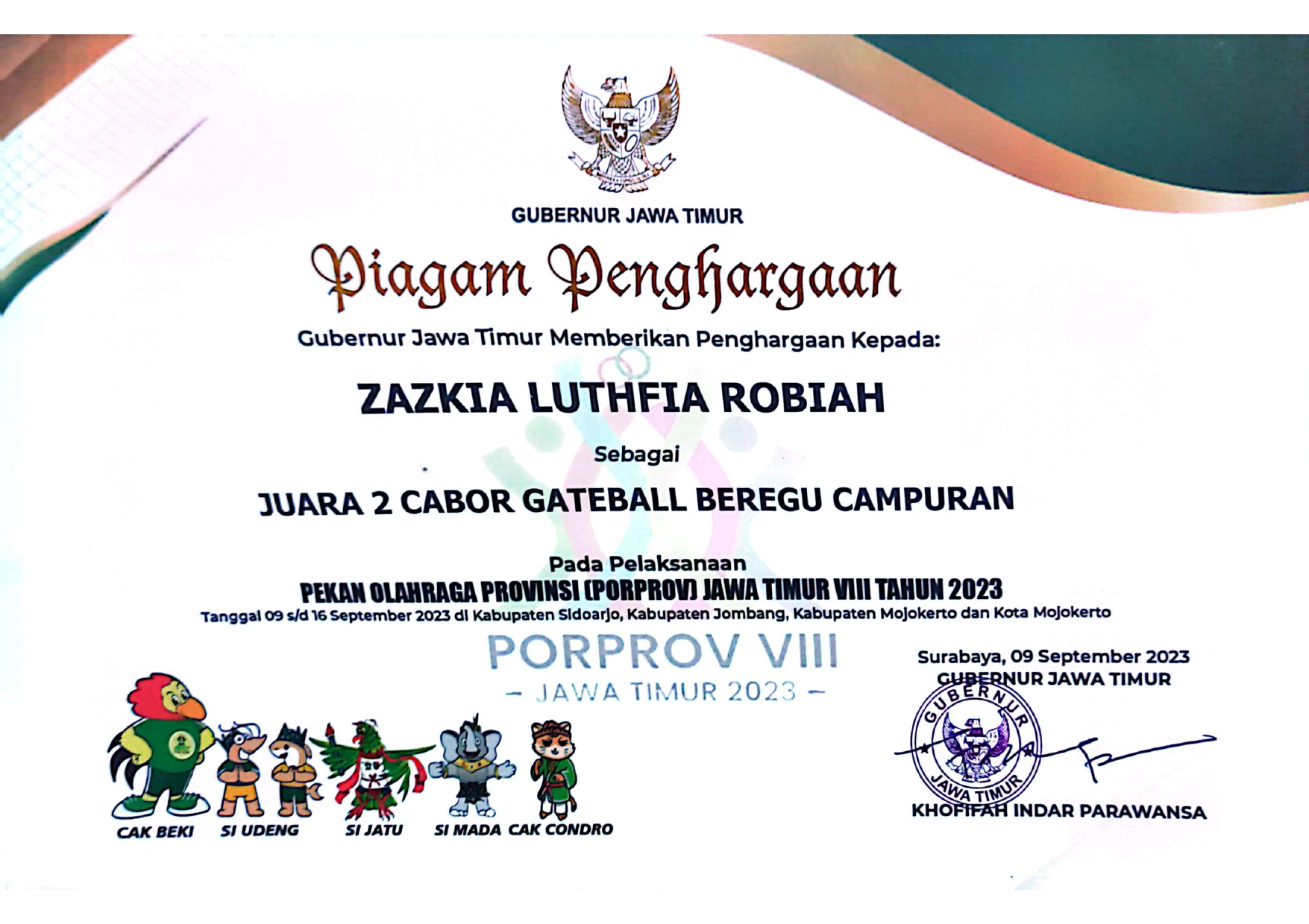 JUARA 2 CABOR GATEBALL BEREGU CAMPURAN