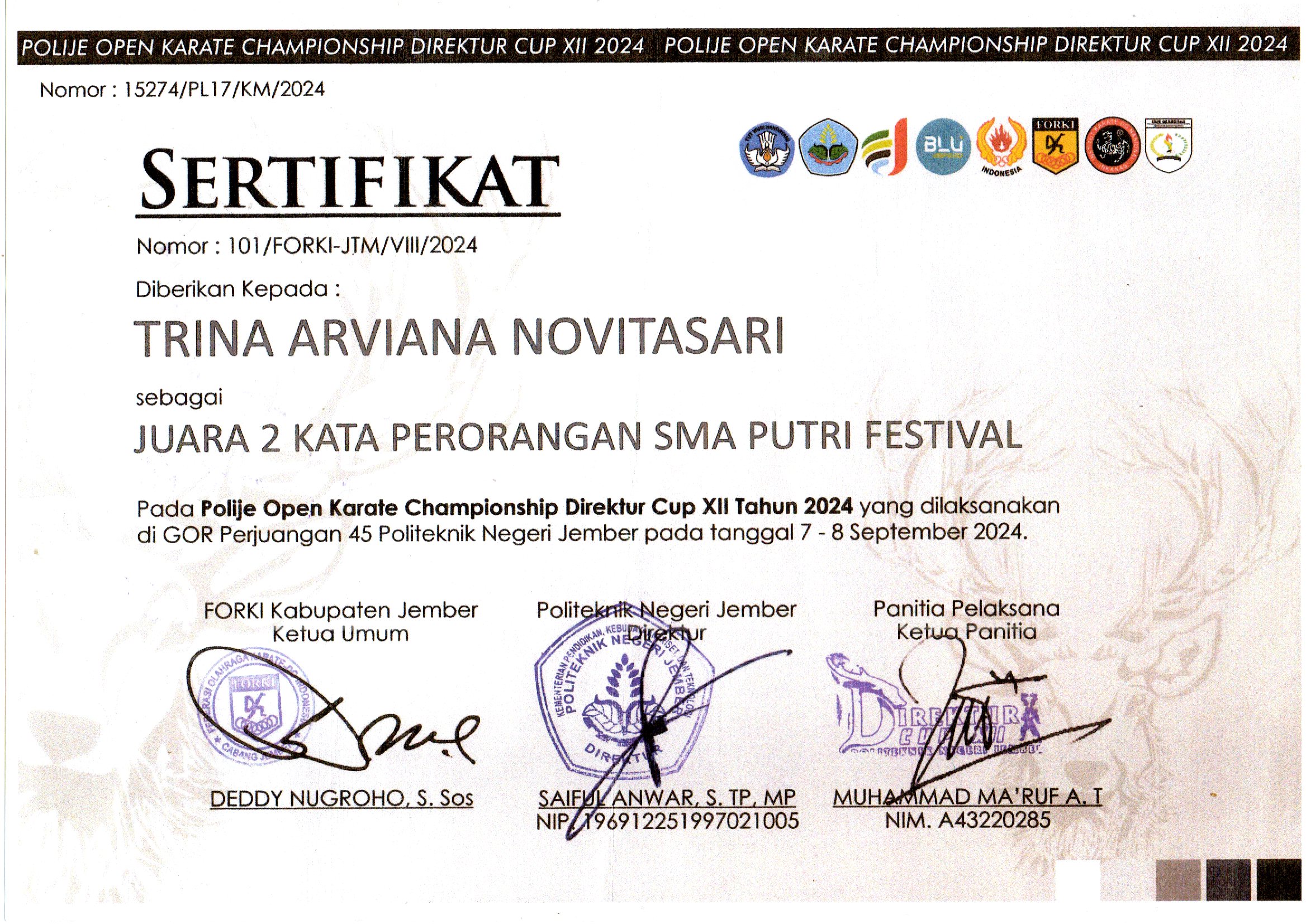 Polije Open Karate ChampionshipDirektur Cup XII 2024