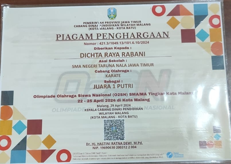 OLIM PIADE OLAHRAGA SISWA NASIONAL (O2SN) SMA/MA TINGKAT KOTA MALANG