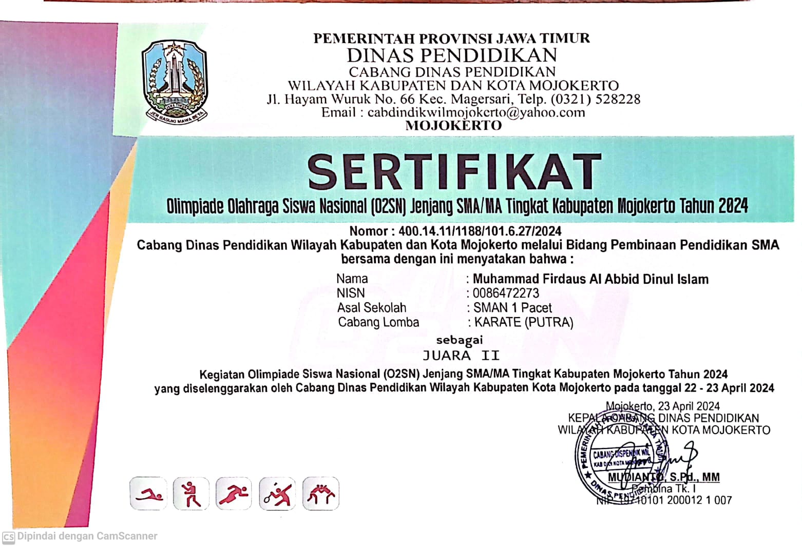 O2SN KARATE PUTRA TINGKAT KABUPATEN MOJOKERTO