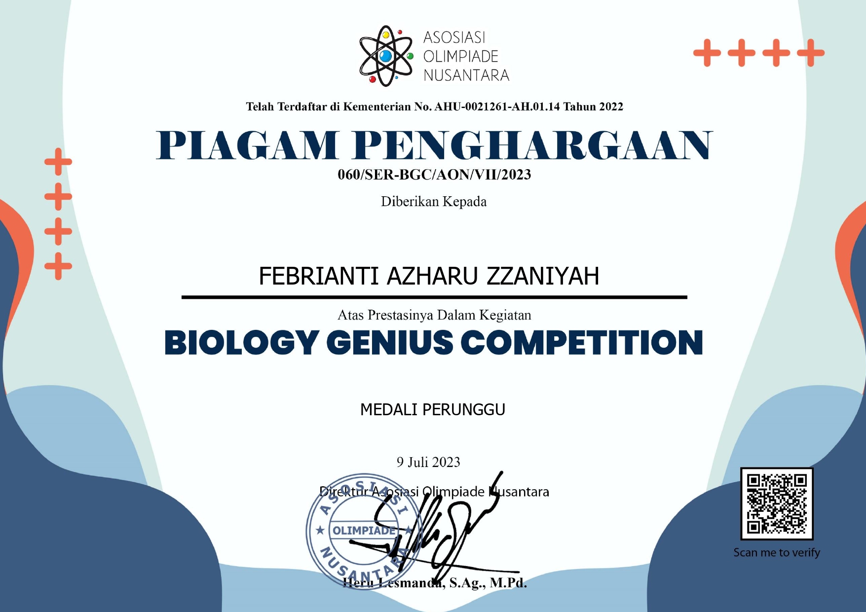 BIOLOGY GENIUS COMPETITION