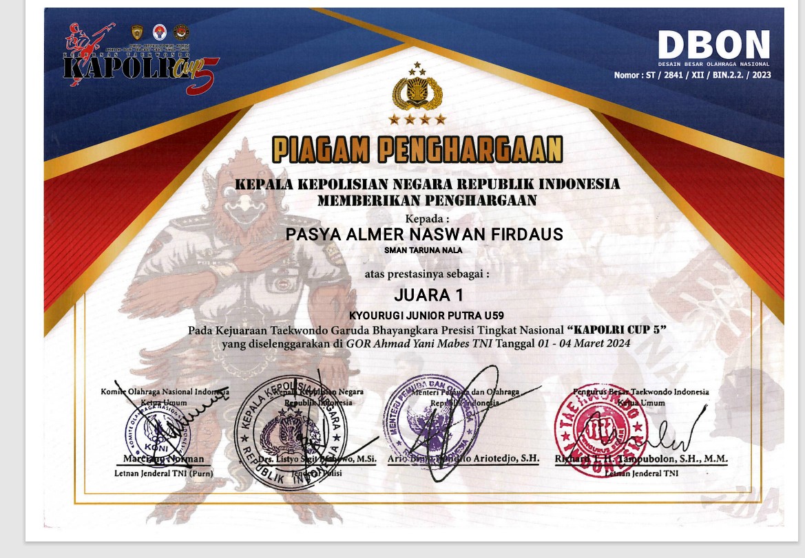 KEJUARAAN TAEKWONDO GARUDA BHAYANGKARA \