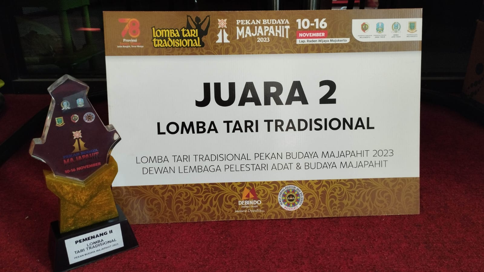 Juara 2 Tari Tradisional Pekan Budaya Majapahit 