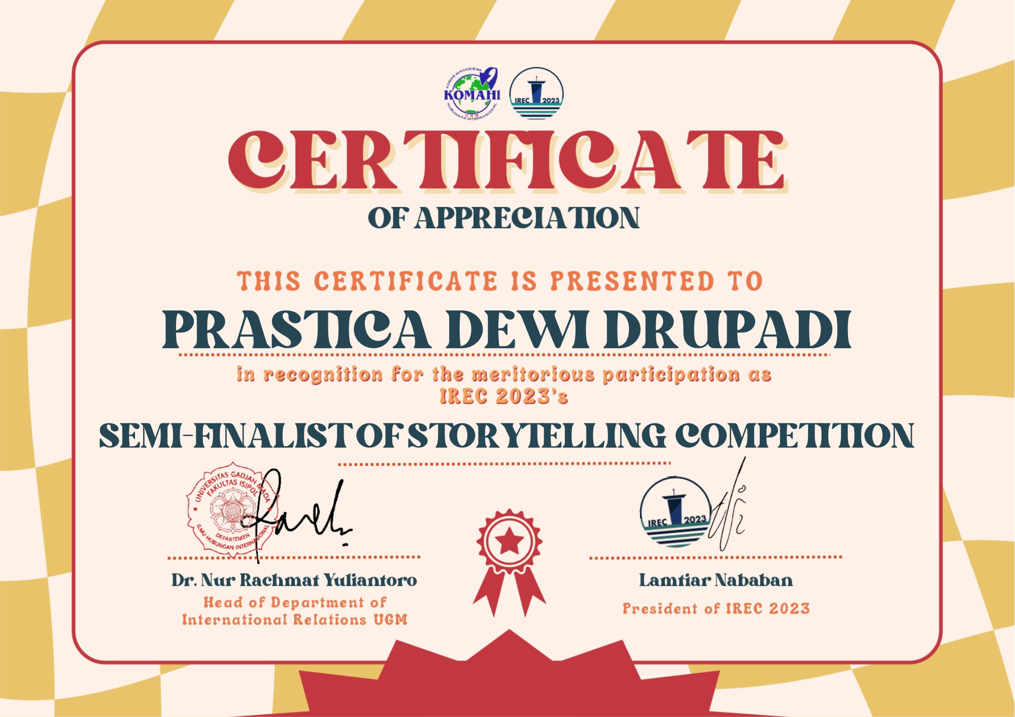  semi-finalist lomba story telling