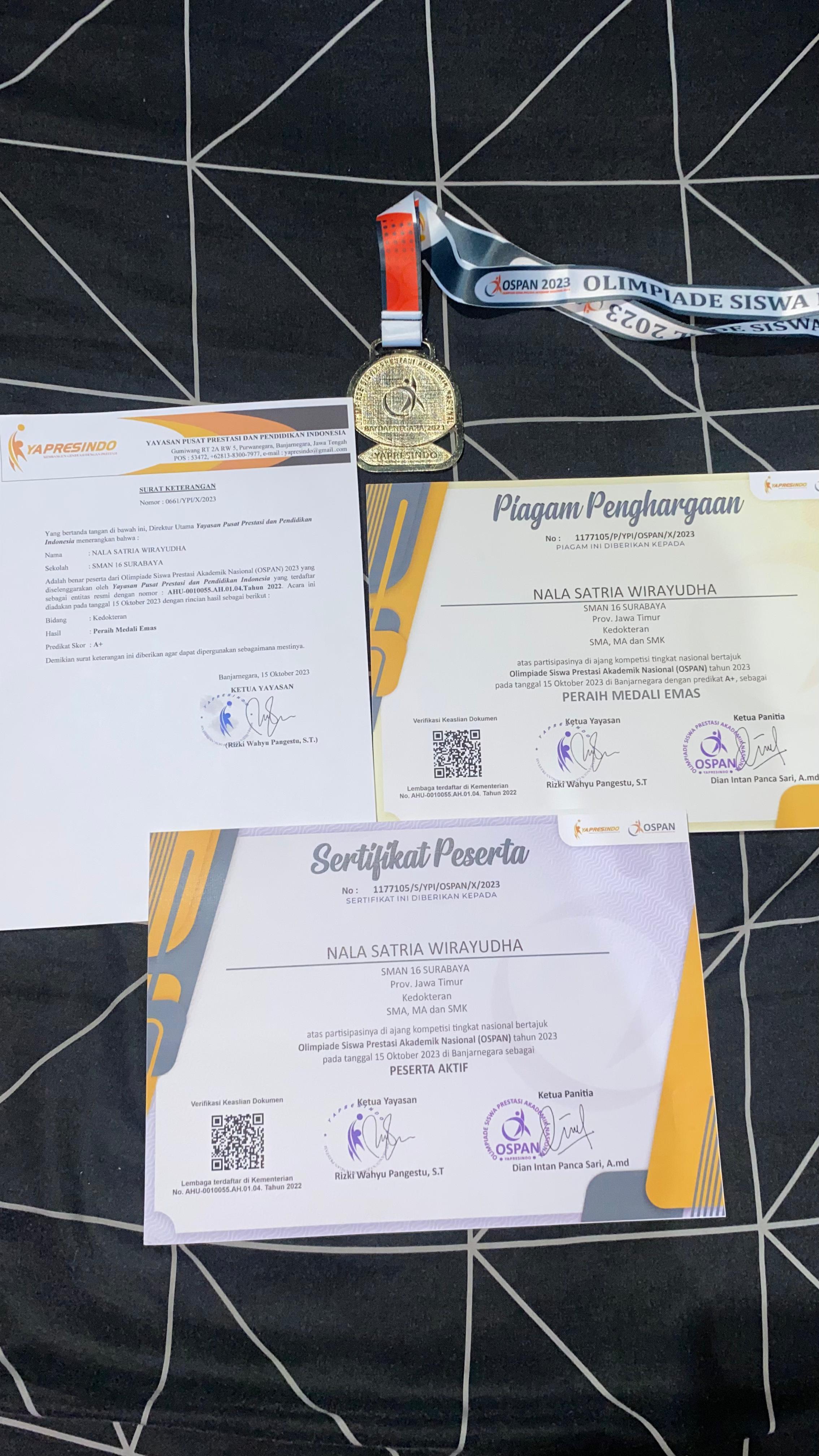 OLIMPIADE SAINS PRESTASI AKADEMIK NASIONAL (OSPAN) 2023 - BIDANG KEDOKTERAN