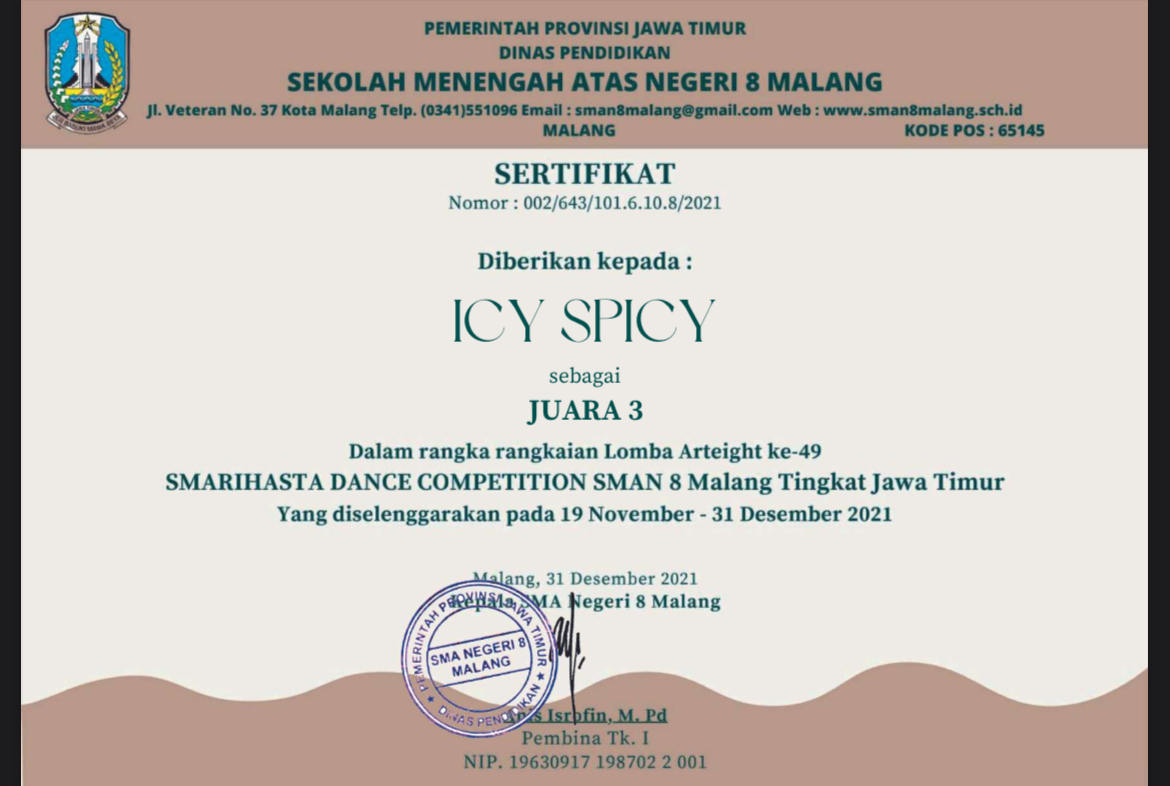 JUARA 3 Smarihasta Dance Competition