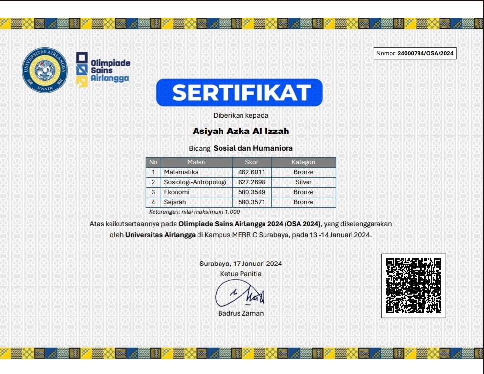 OLIMPIADE SAINS AIRLANGGA BIDANG SOSHUM