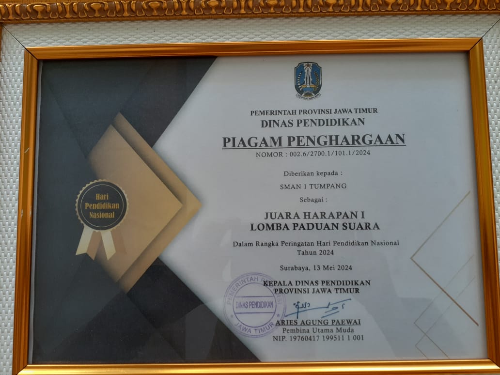 JUARA HARAPAN 1 LOMBA PAUDAN SUARA DALAM RANGKA LOMBA HARI PENDIDIKAN NASIONAL 