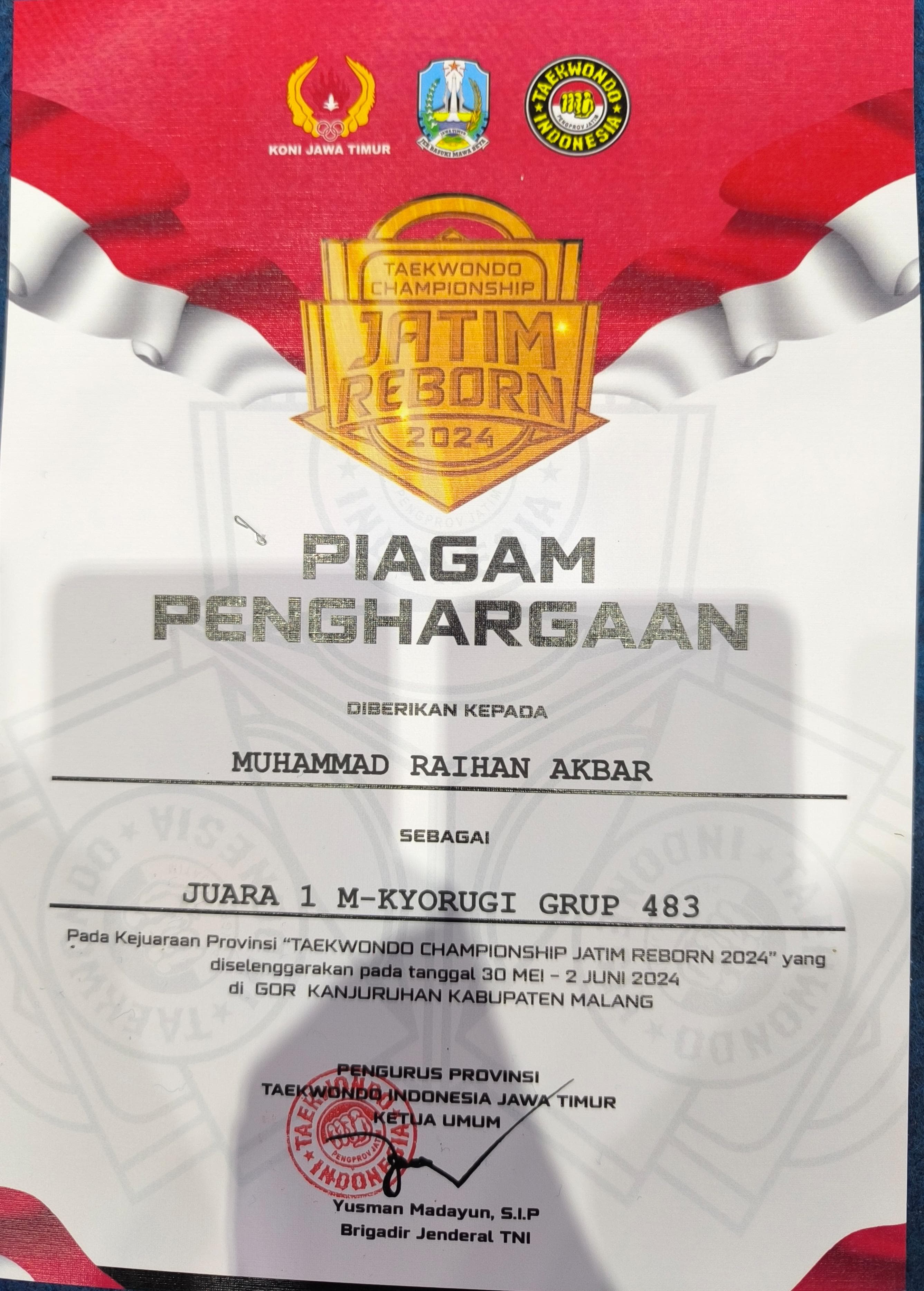 Kejurprov Taekwondo Championship Jatim Reborn 2024