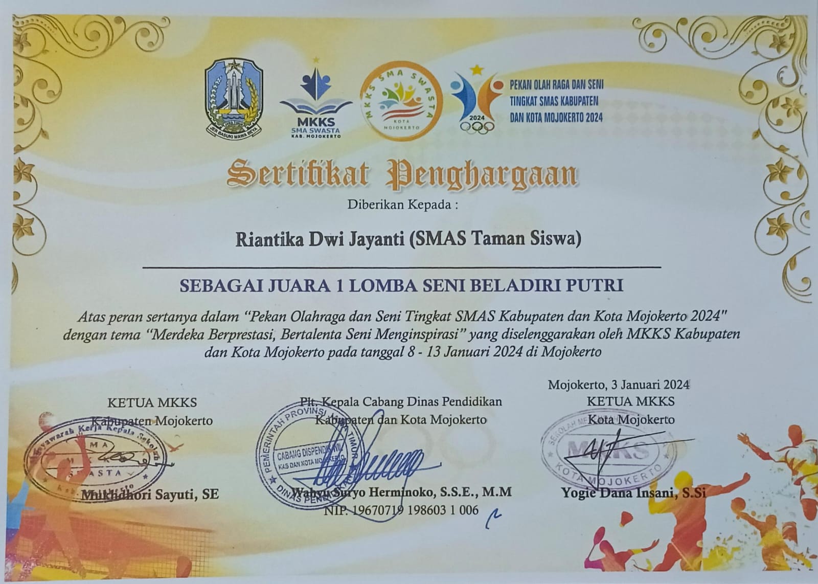 PORSENI TINGKAT SMAS LOMBA SENI BELADIRI PUTRI