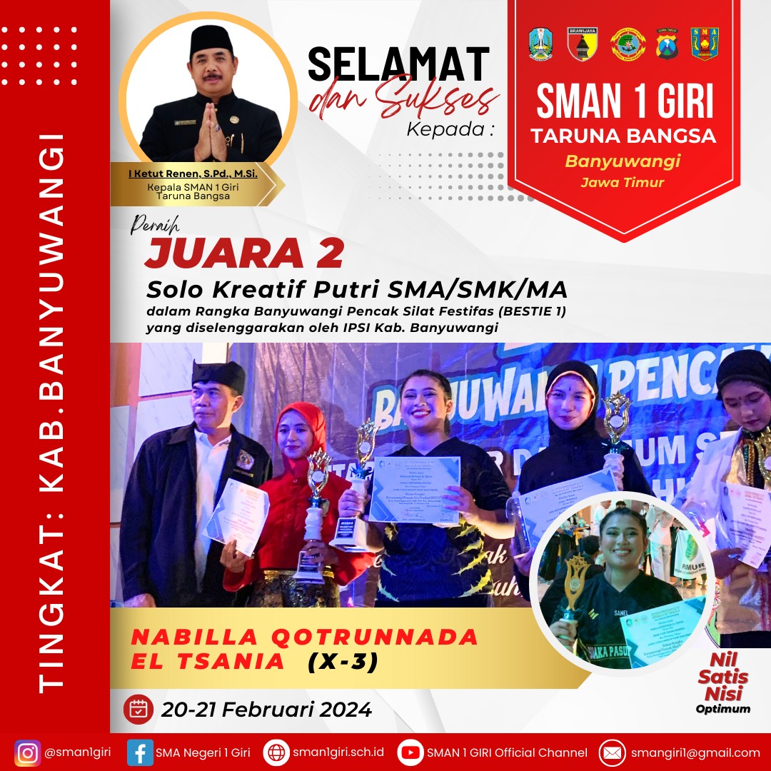 Banyuwangi Pencak Silat Festifal (Solo Kreatif Putri SMA/SMK/MA)