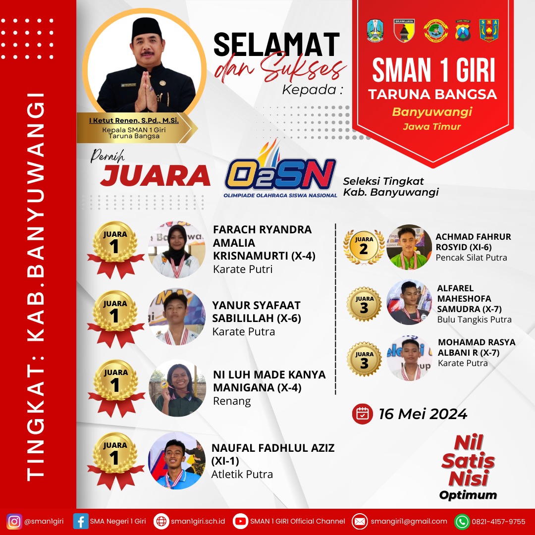 O2SN Tingkat Kabupaten Cabang Pencak Silat Putra