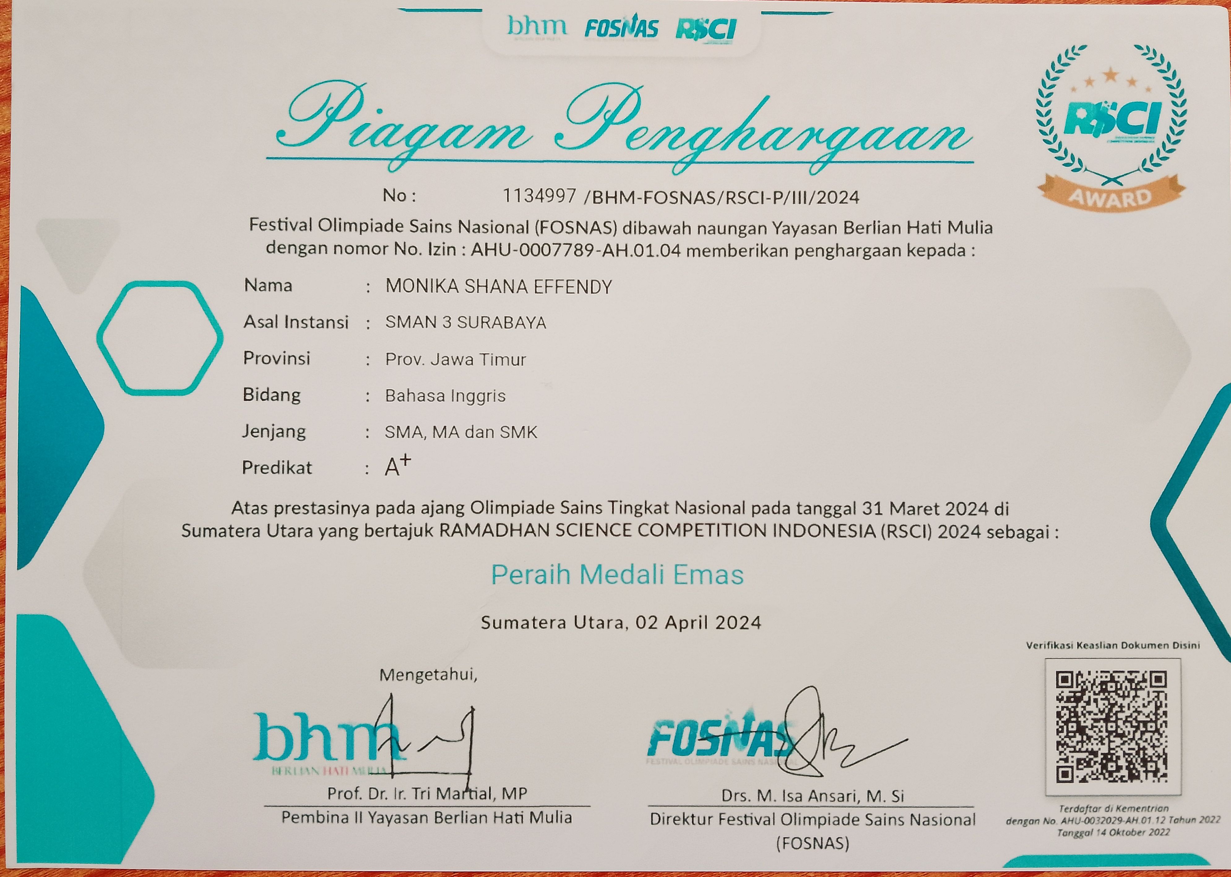 RAMADHAN SCIENCE COMPETITION INDONESIA (RSCI) - BIDANG BAHASA INGGRIS JENJANG SMA, MA, SMK