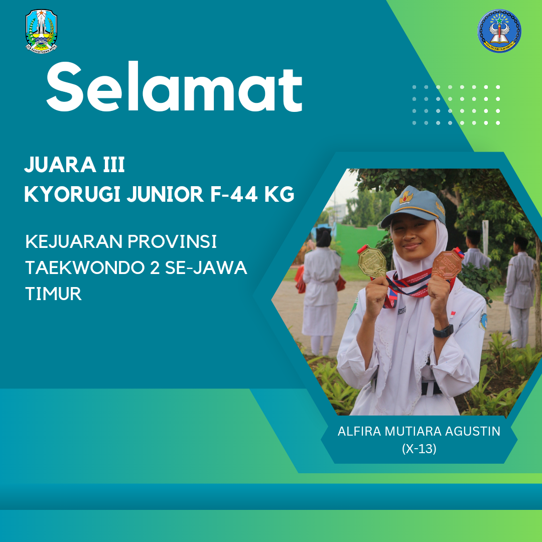 Juara III KYORUGI JUNIOR F-44 KG, Kejuaraan Provinsi Taekwondo 2 se-Jawa Timur 