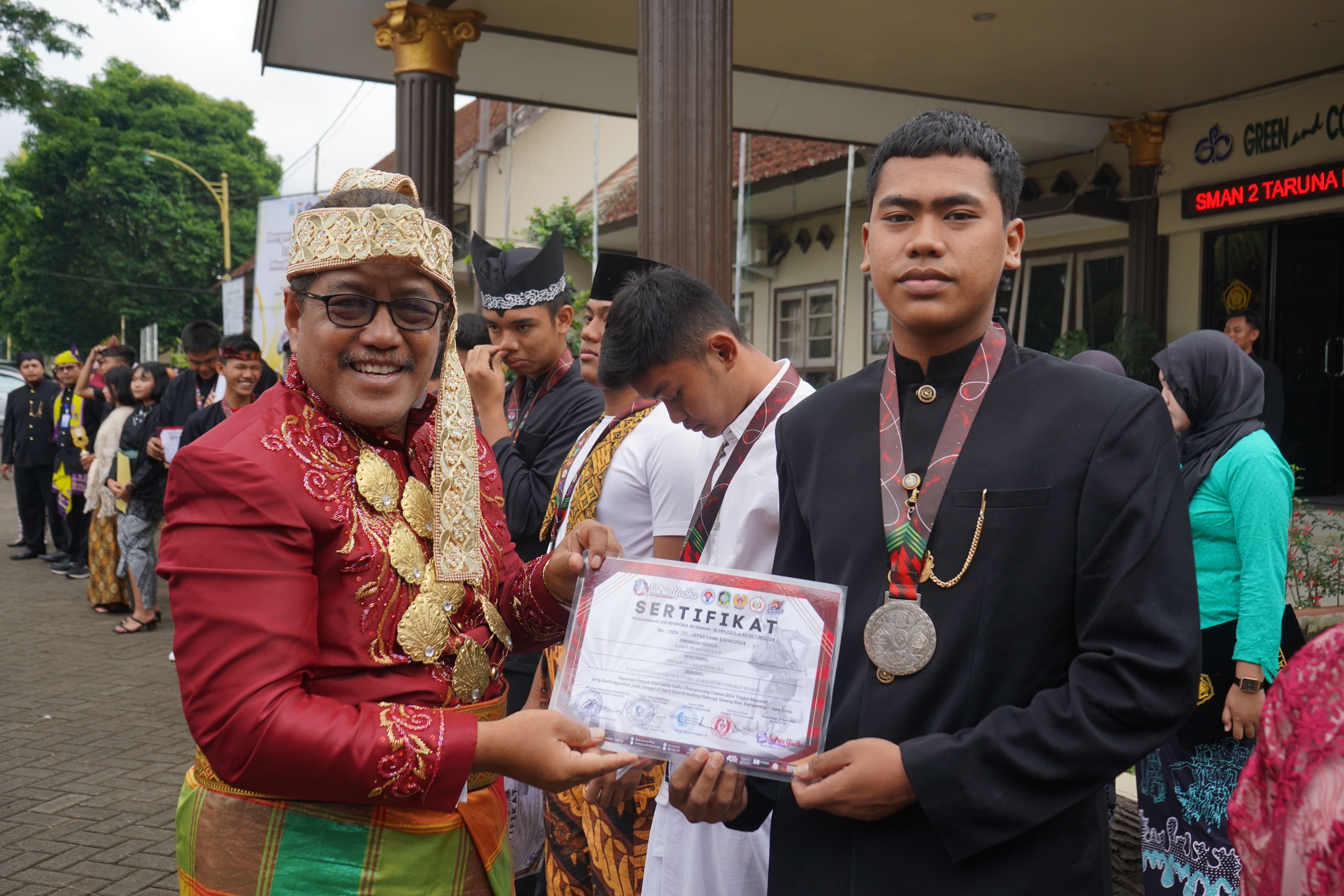 JUARA 2 TANDING KELAS K (79 KG - 83 KG) PUTRA TINGKAT REMAJA PADA KEJUARAAN PENCAK SILAT SATRIA YUDHA CHAMPIONSHIP 1