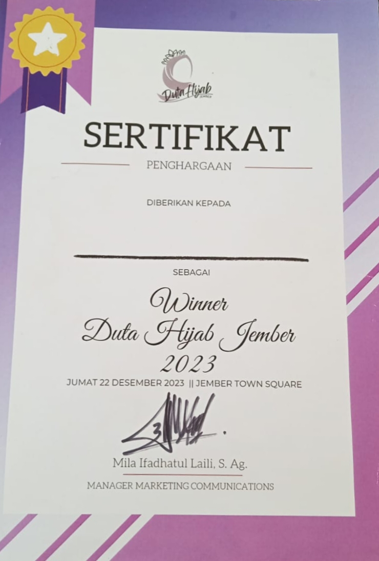 Winner duta hijab Jember