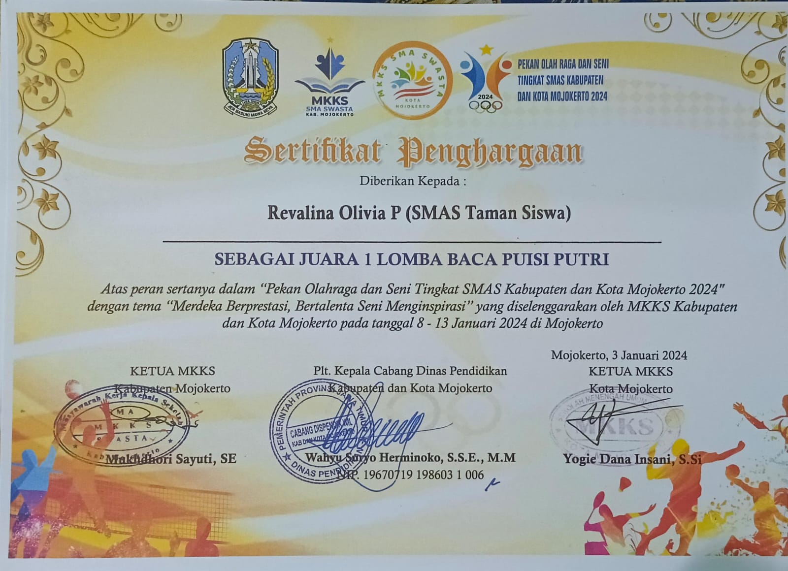 PORSENI TINGKAT SMAS LOMBA BACA PUISI PUTRI