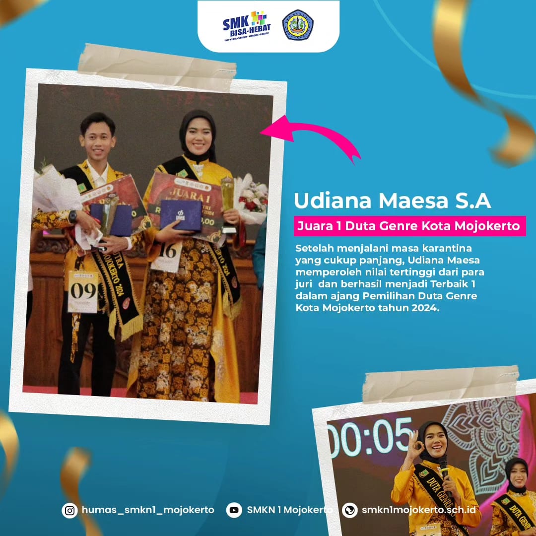 Juara 1 Duta Genre Kota Mojokerto 2024 