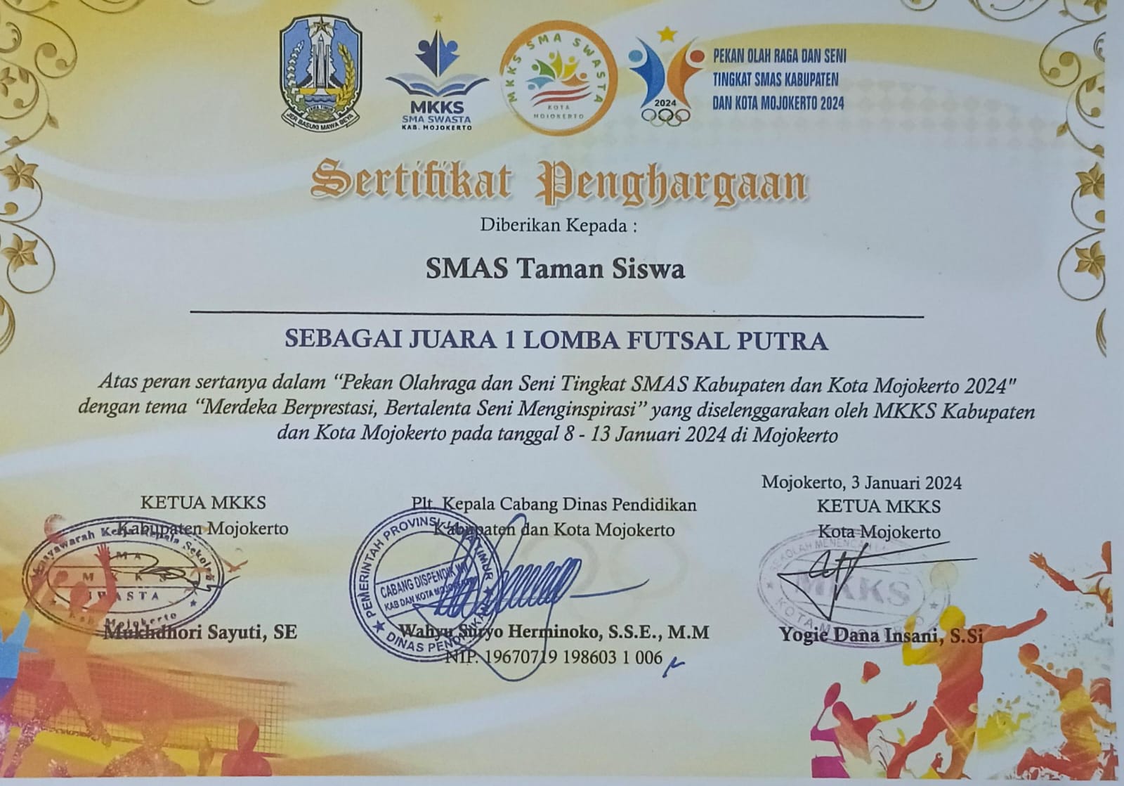 PORSENI TINGKAT SMAS LOMBA FUTSAL PUTRA