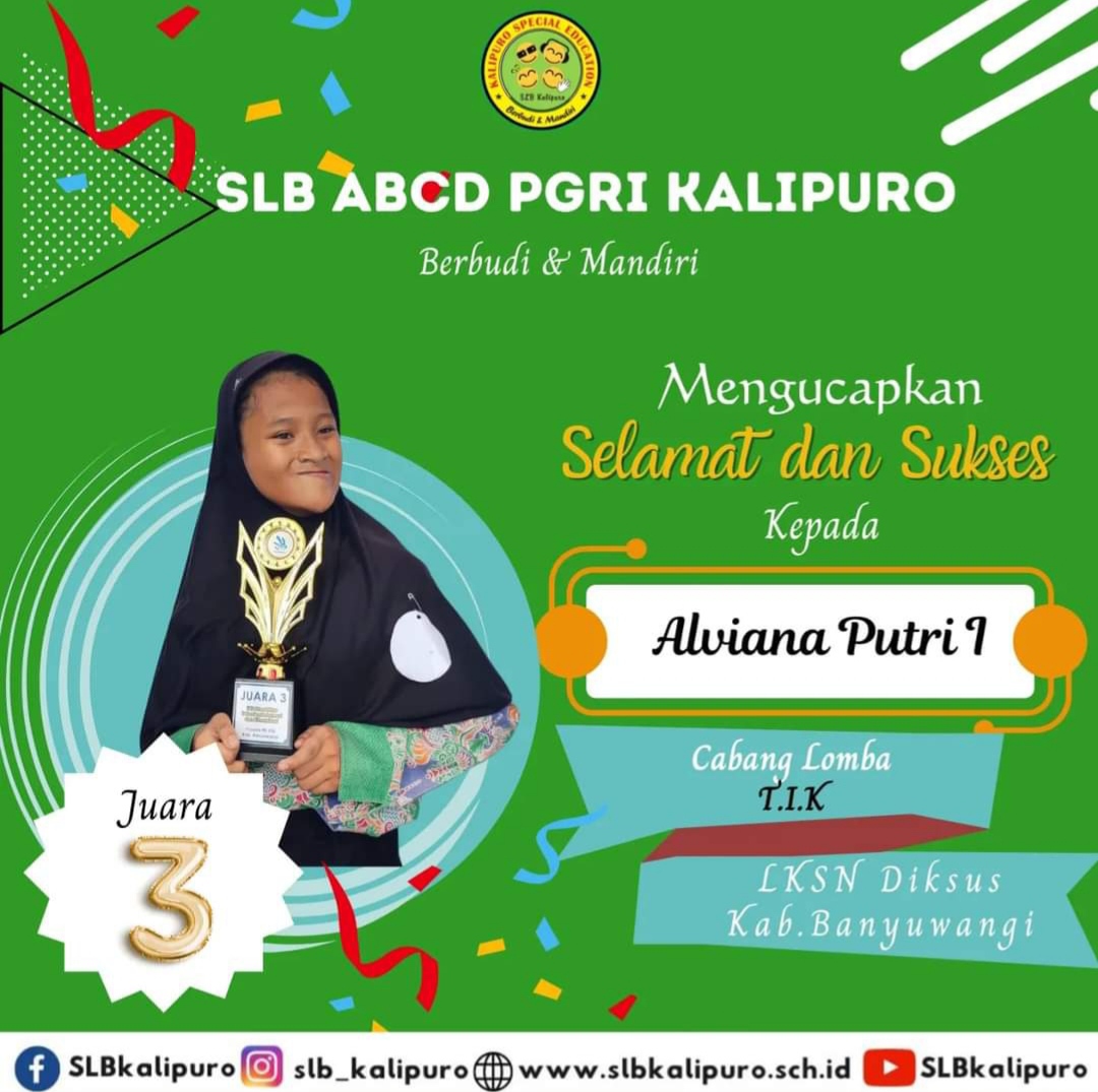 Juara 3 Cabang Lomba TIK LKSN Diksus Kabupaten Banyuwangi 