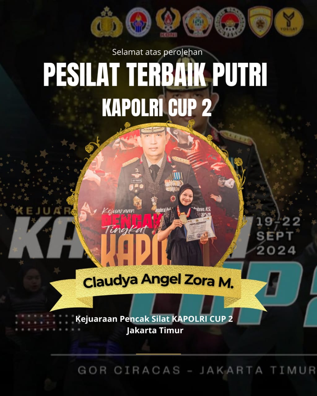 PESILAT TERBAIK PUTRI KEJUARAAN PENCAK SILAT KAPOLRI CUP 2