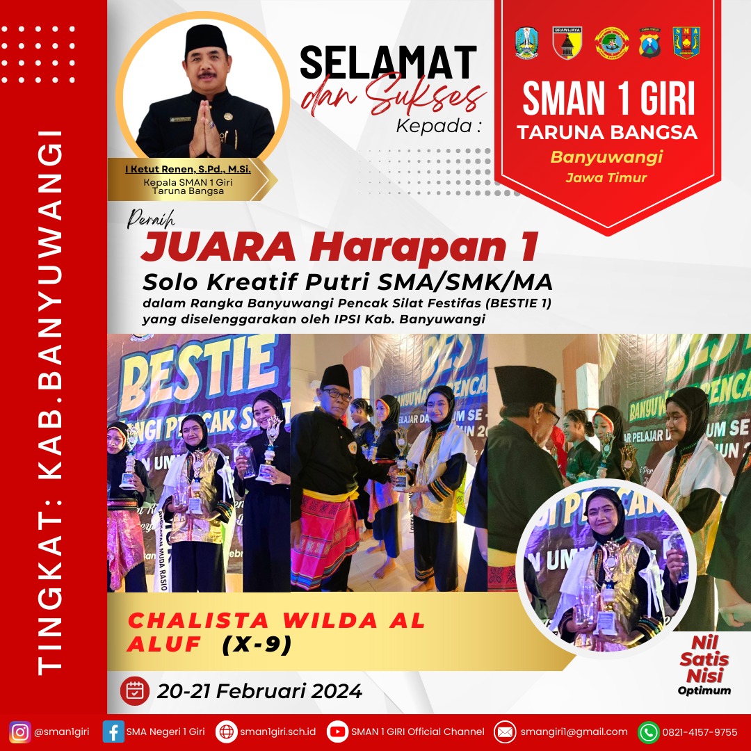 Banyuwangi Pencak Silat Festifal (Solo Kreatif Putri SMA/SMK/MA