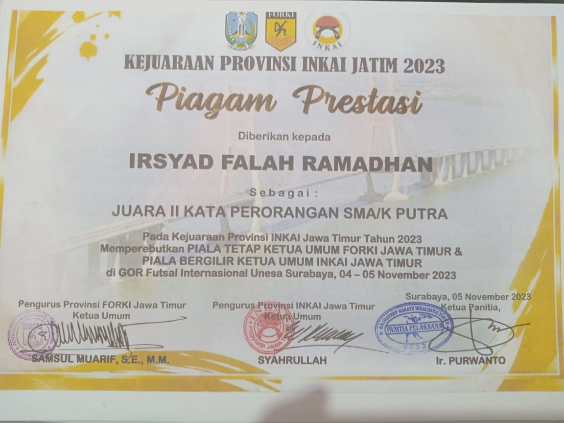 Kejuaraan Provinsi INKAI Jatim Tahun 2023