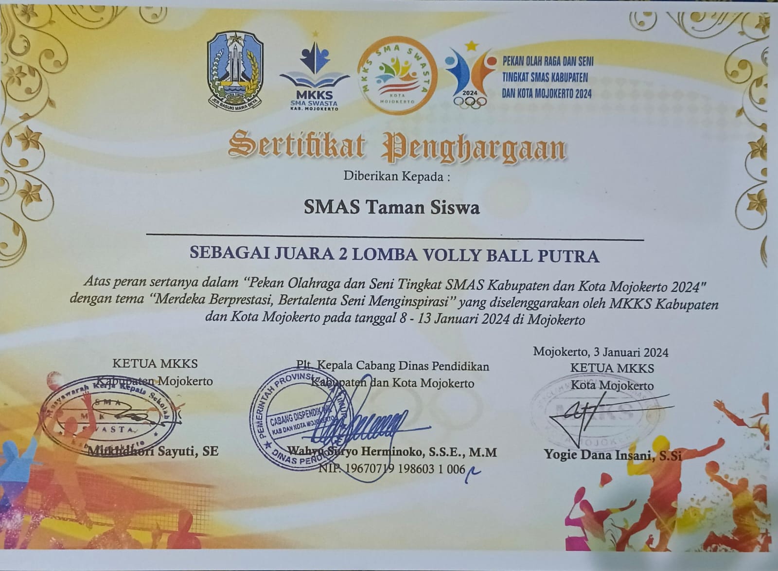 PORSENI TINGKAT SMAS LOMBABOLA VOLI PUTRA