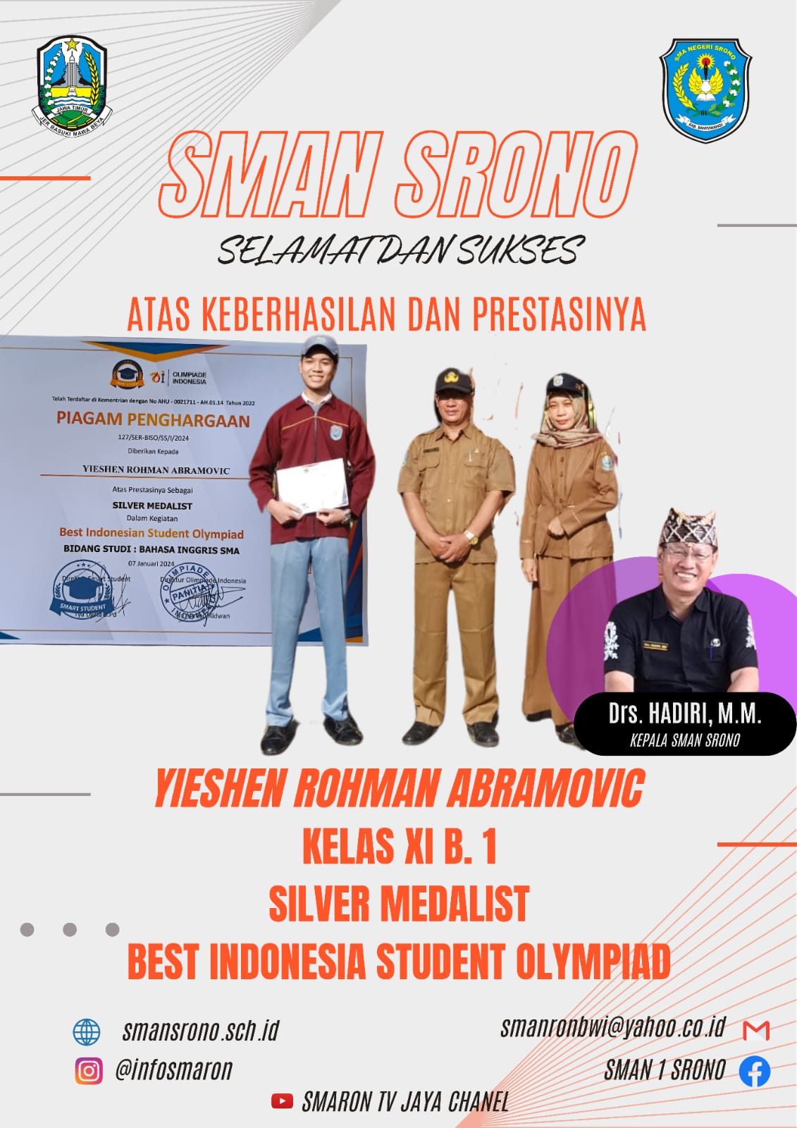 OLIMPIADE BAHASA INGGRIS-SILVER MEDALIST