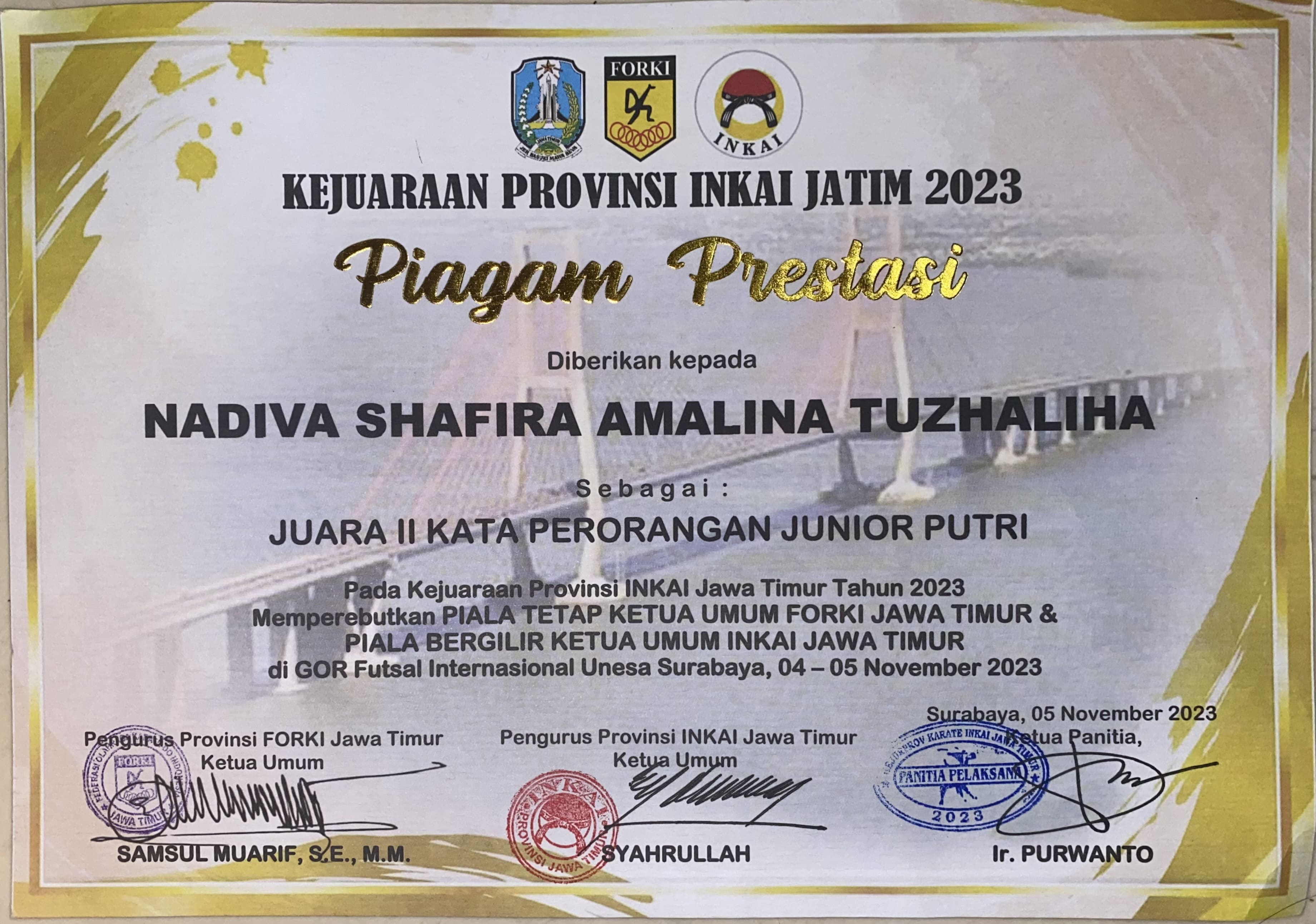 KEJURPROV INKAI JAWA TIMUR 2023 : KATA PERORANGAN JUNIOR PUTRI