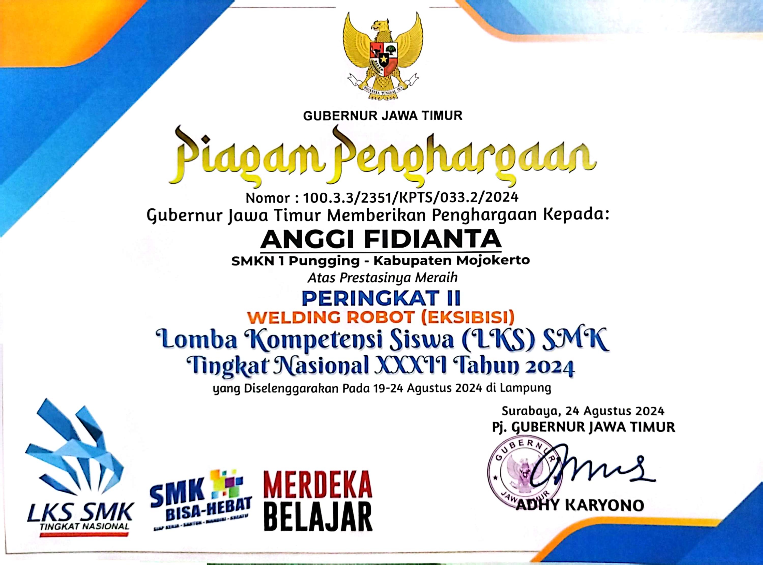 Lomba Kompetensi Siswa (LKS) SMK Ke-32 Tingkat Nasional