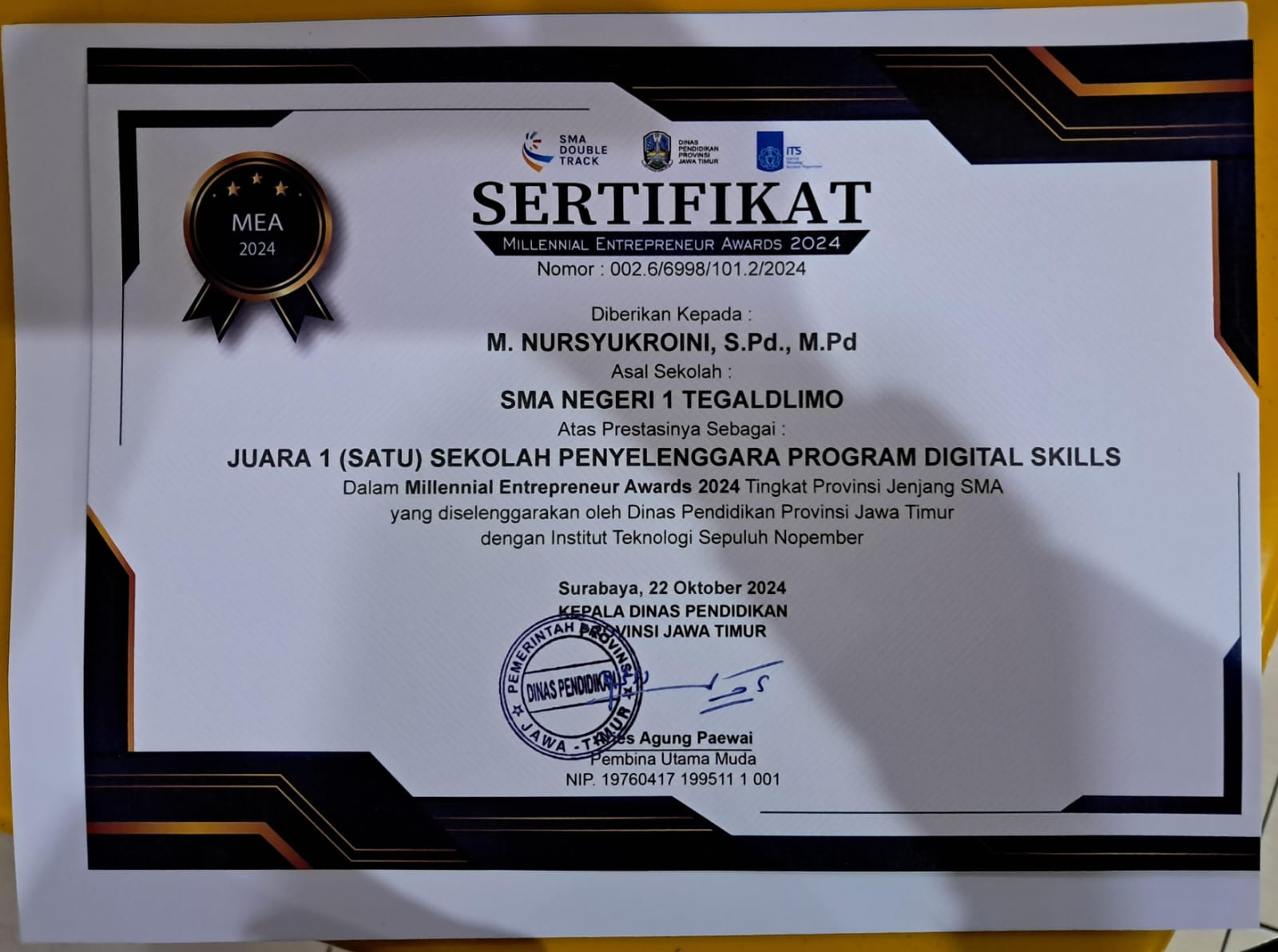 Sekolah Penyelenggara Program Digital Skills Dalam Millenial Entrepreneur Award