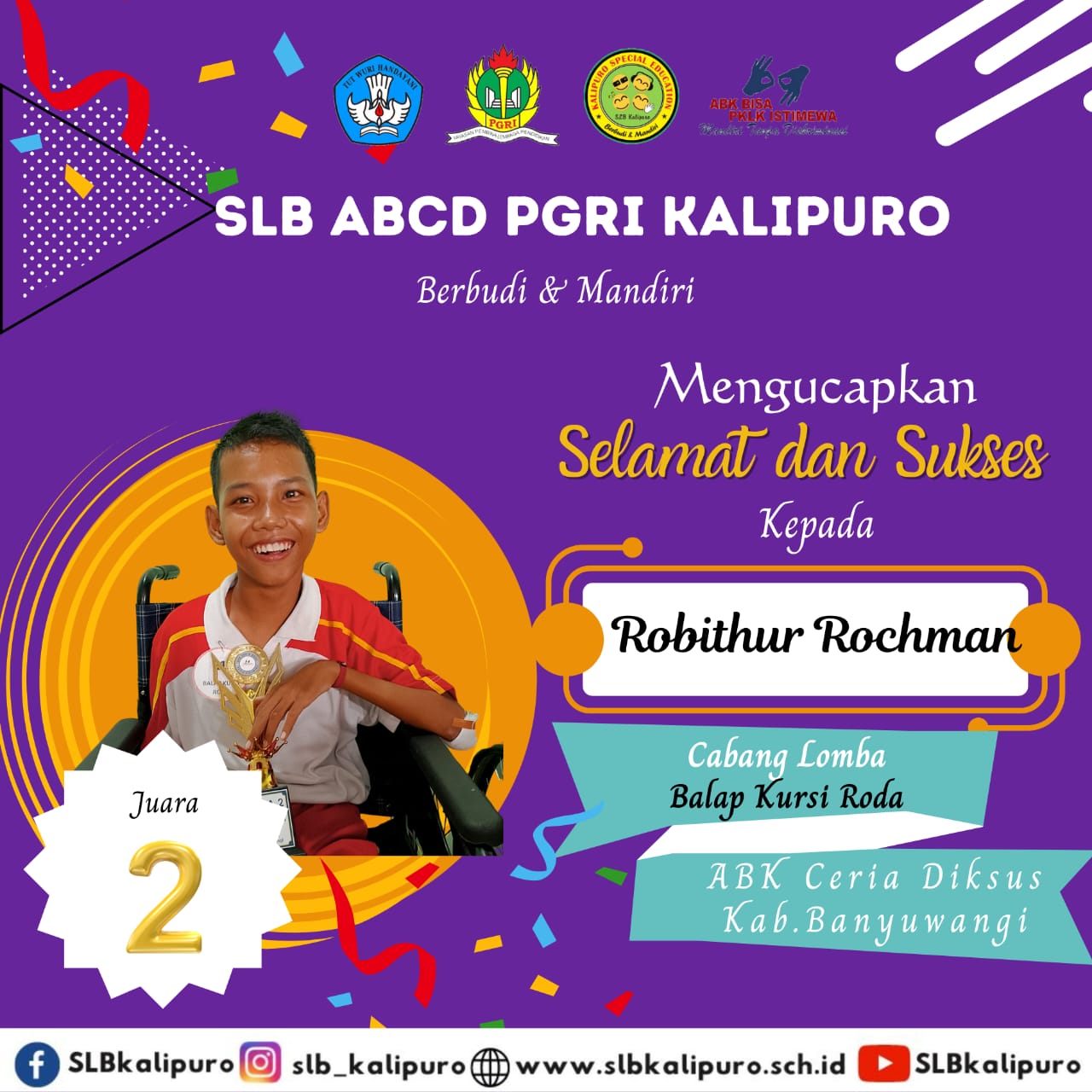 ABK CERIA CABANG LOMBA BALAP KURSI RODA