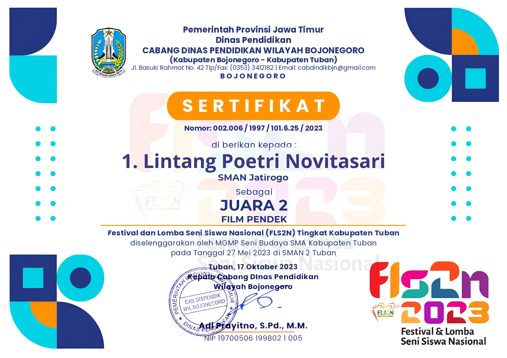 JUARA 2 FLS2N 2023 FILM PENDEK