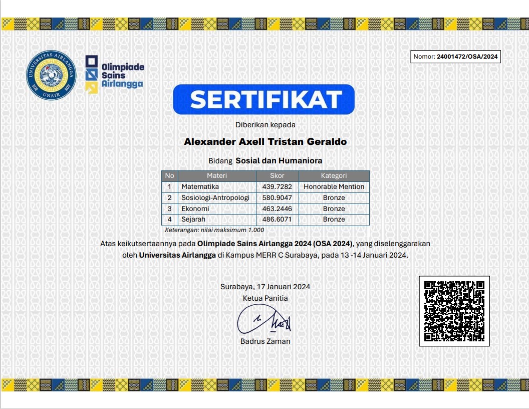 OLIMPIADE SAINS AIRLANGGA 2024 (OSA 2024)