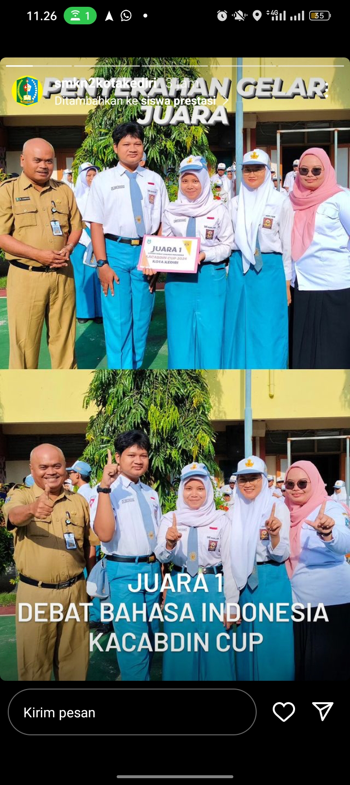 Juara 1 Lomba Debat Bahasa Indonesia KACAPDIN CUP 2024