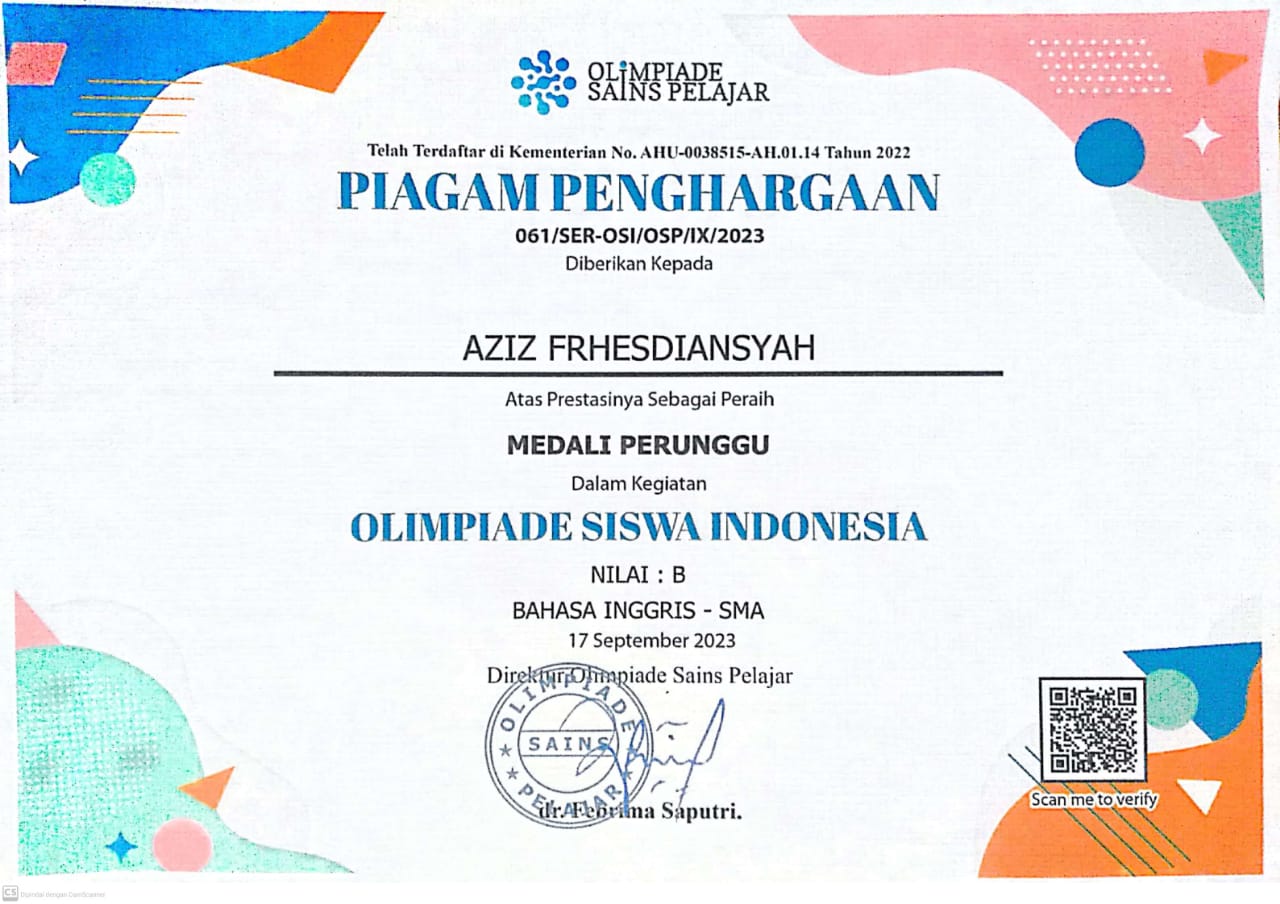 OLIMPIADE SISWA INDONESIA BIDANG BAHASA INGGRIS