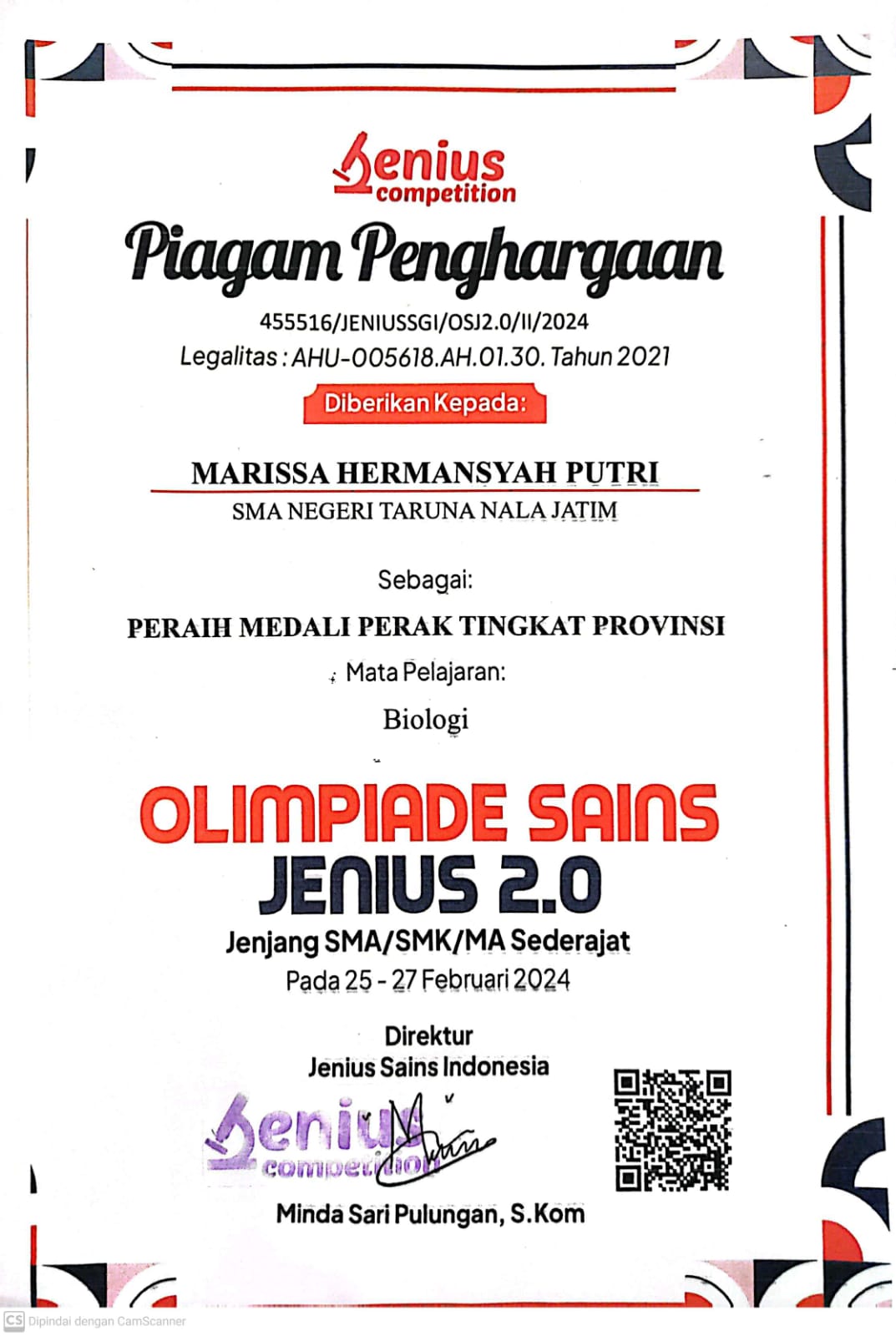 OLIMPIADE  SAINS JENIUS 2.0