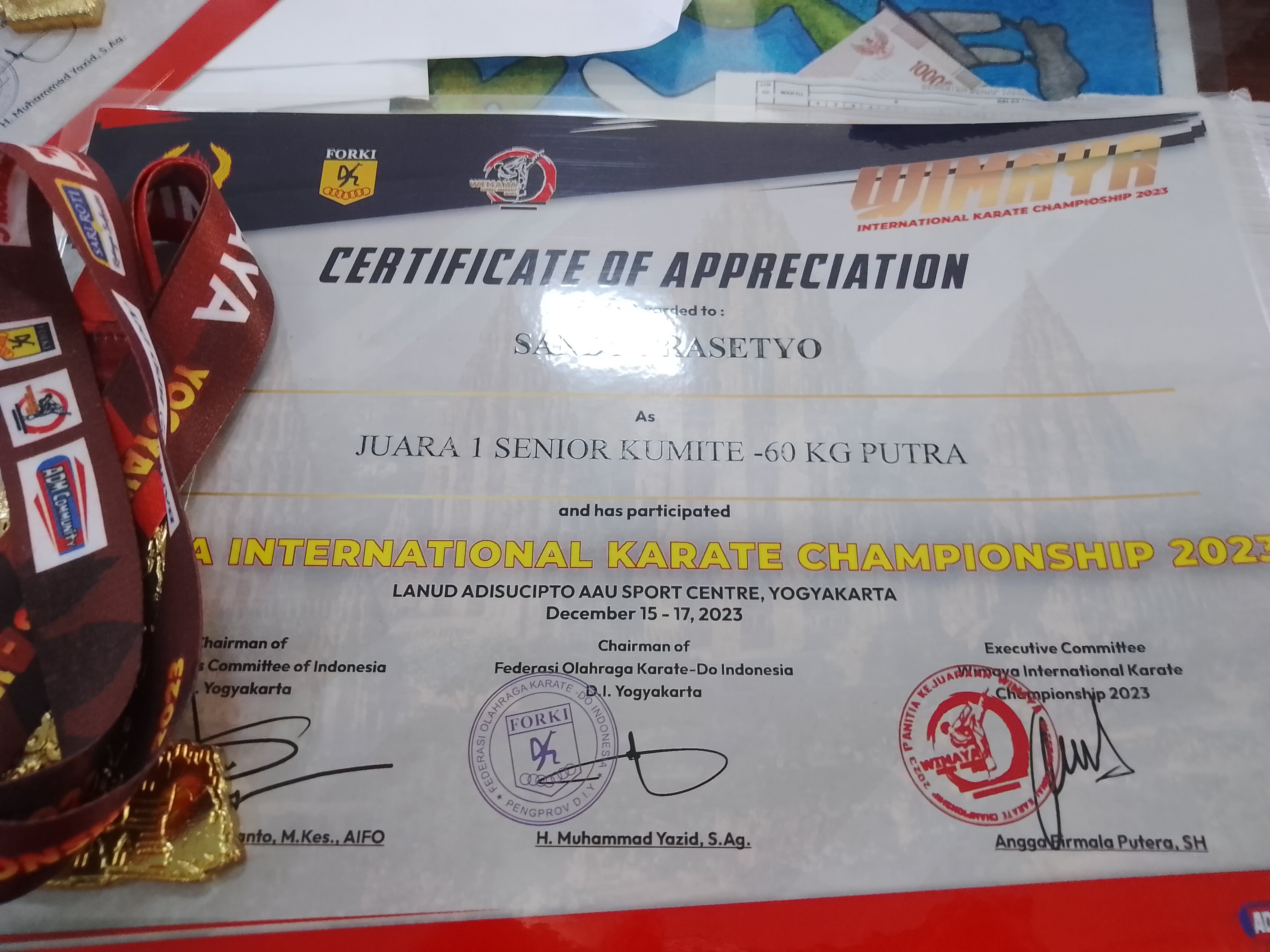 Wimaya international karate championship 15 desember 2023