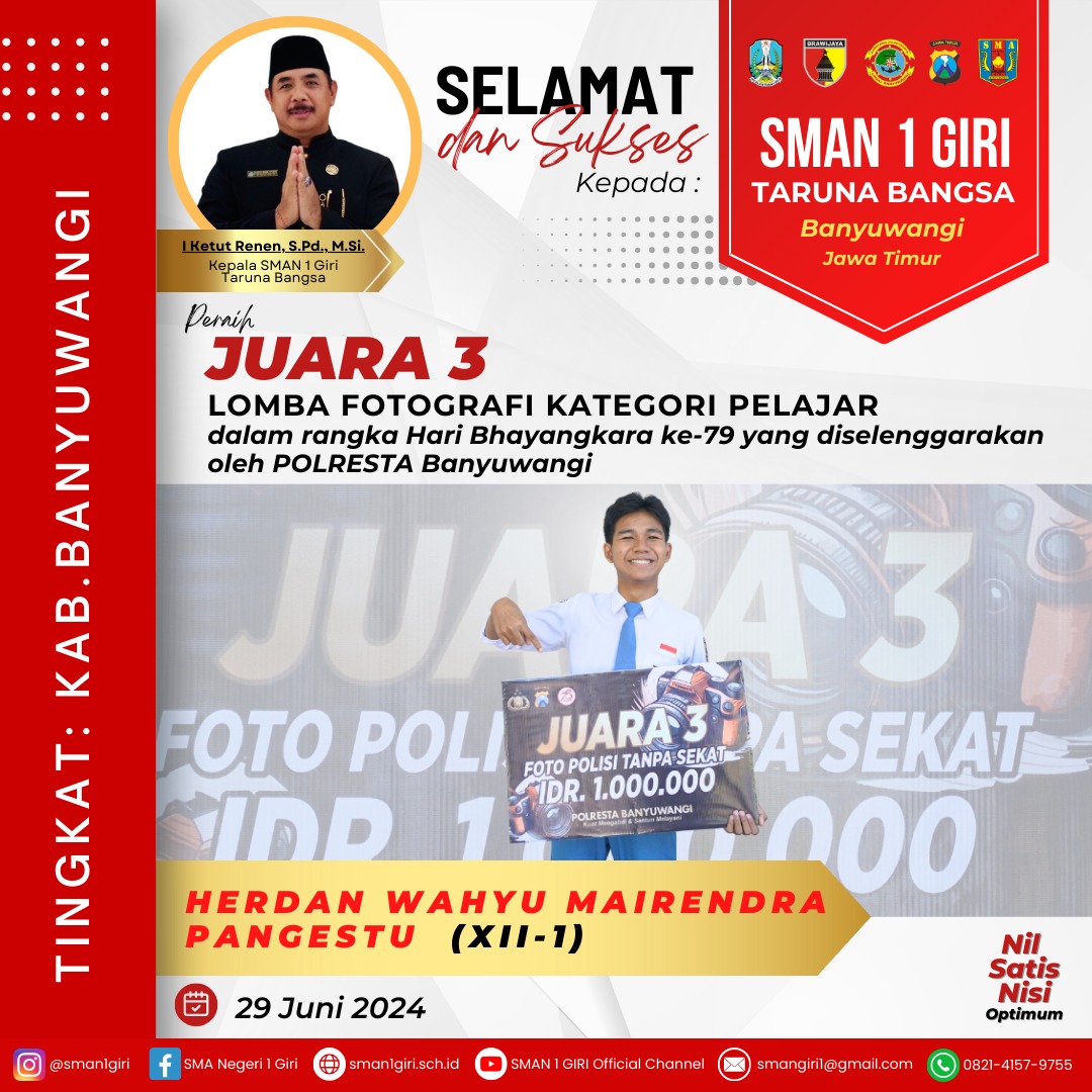 Fotografi Kategori Pelajar dalam Hari Bhayangkara ke 79 