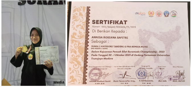 KEJUARAAN PENCAK SILAT SURAMADU CHAMPIONSHIP (UTM) KATEGORI TANDING G PRA REMAJA PUTRI