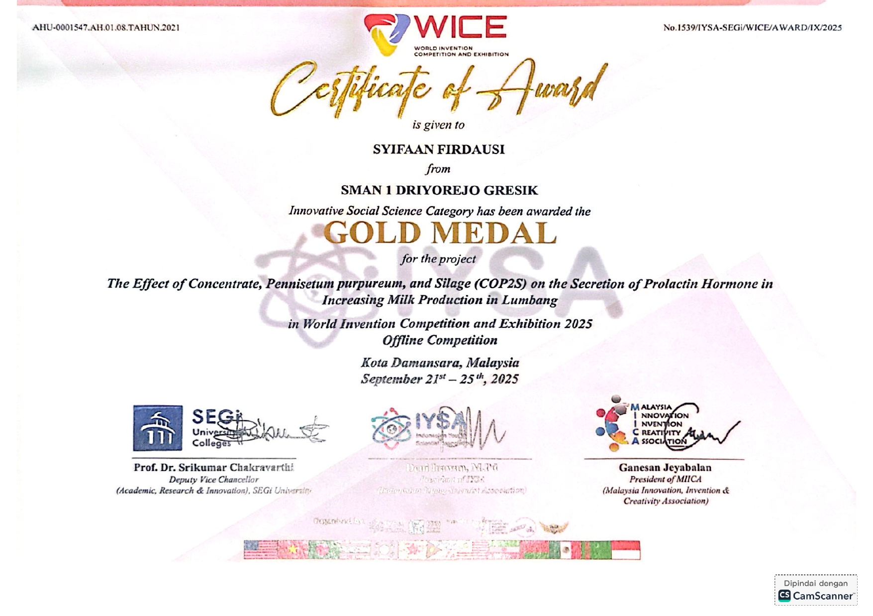 The Effect of Concentrate, Pennisetum purpureum, and Silage (COP2S) on the Secretion of Prolactin Hormone in Increasing Milk Production in Lumbang