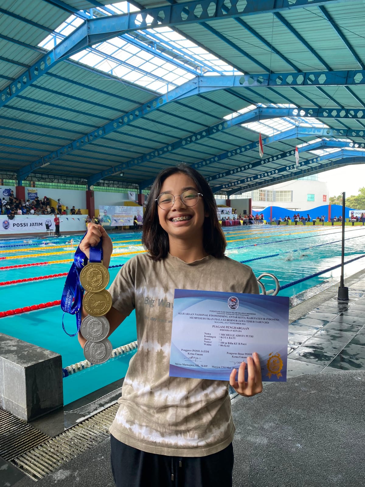 KEJUARAAN NASIONAL FINSWIMMING ANTAR KOTA/KABUPATEN SE-INDONESIA (200 M BIFINS KU PUTRI)