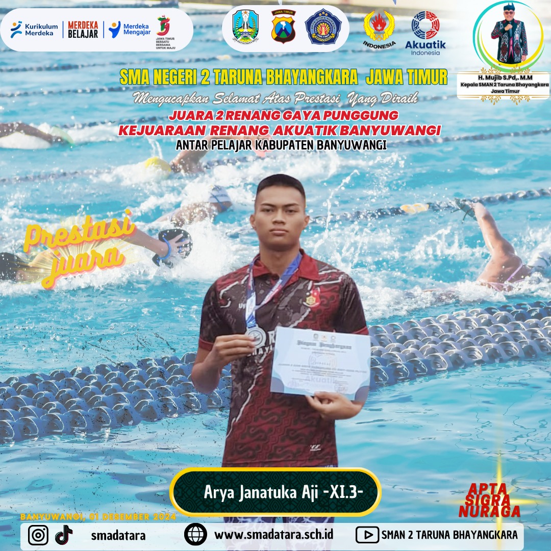 Juara 2 50 M Renang Gaya Punggung