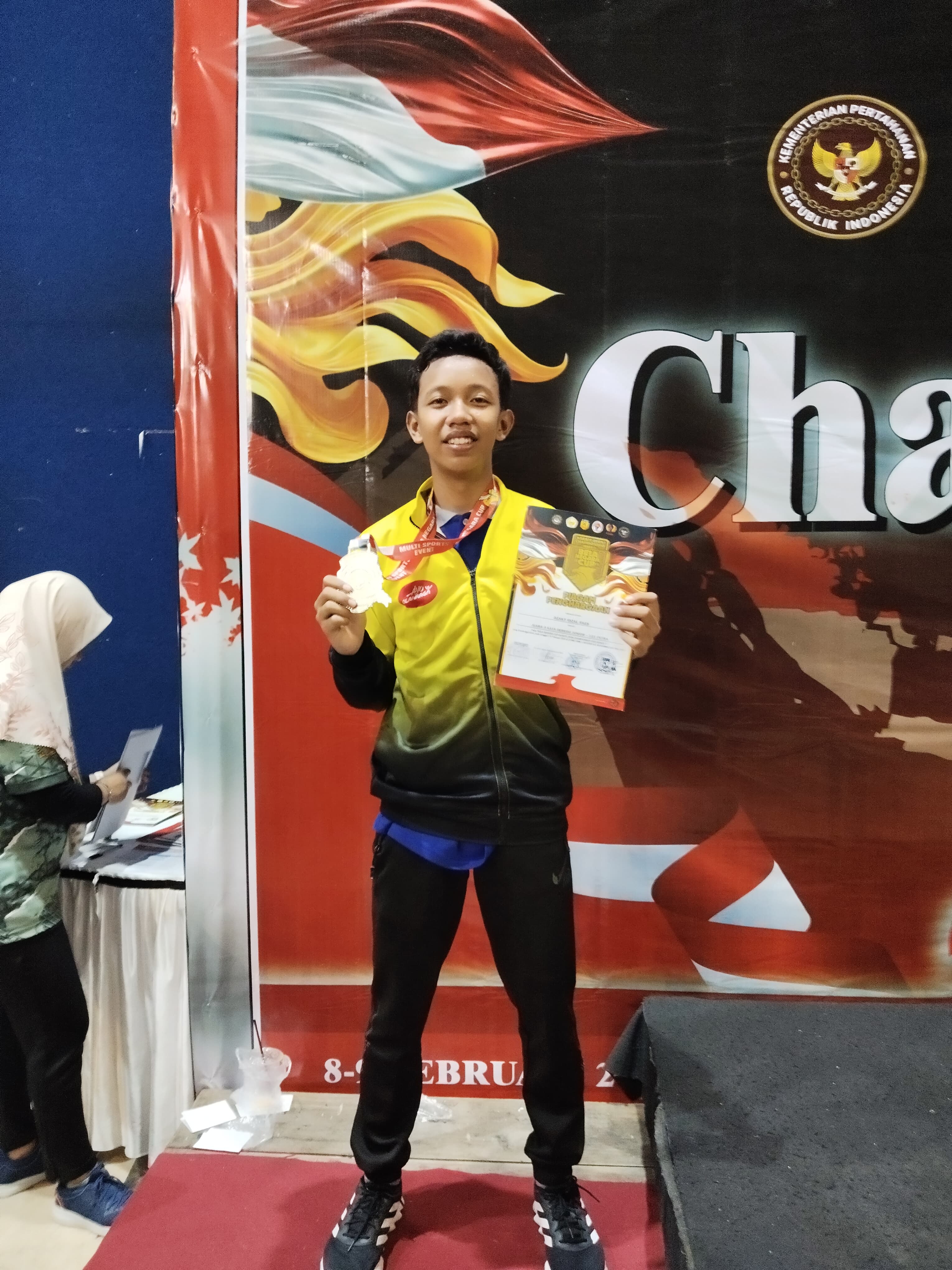 Juara II Kata Beregu Putra U-21 pada KEJUARAAN NASIONAL KARATE OPEN PIALA KEMENHAN RI SERIES I 2025 Cabang Olahraga Karate