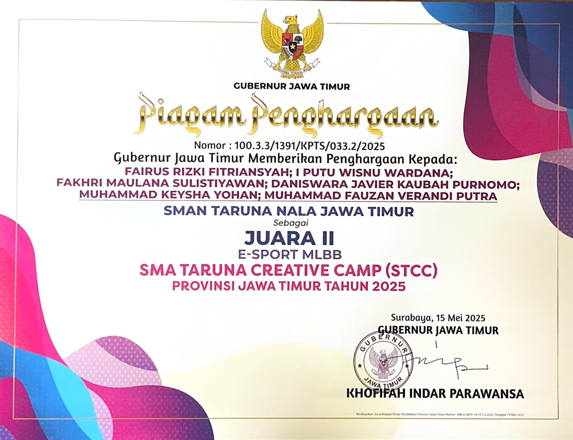 SMA Taruna Creative Camp (STCC)-E-Sport MLBB