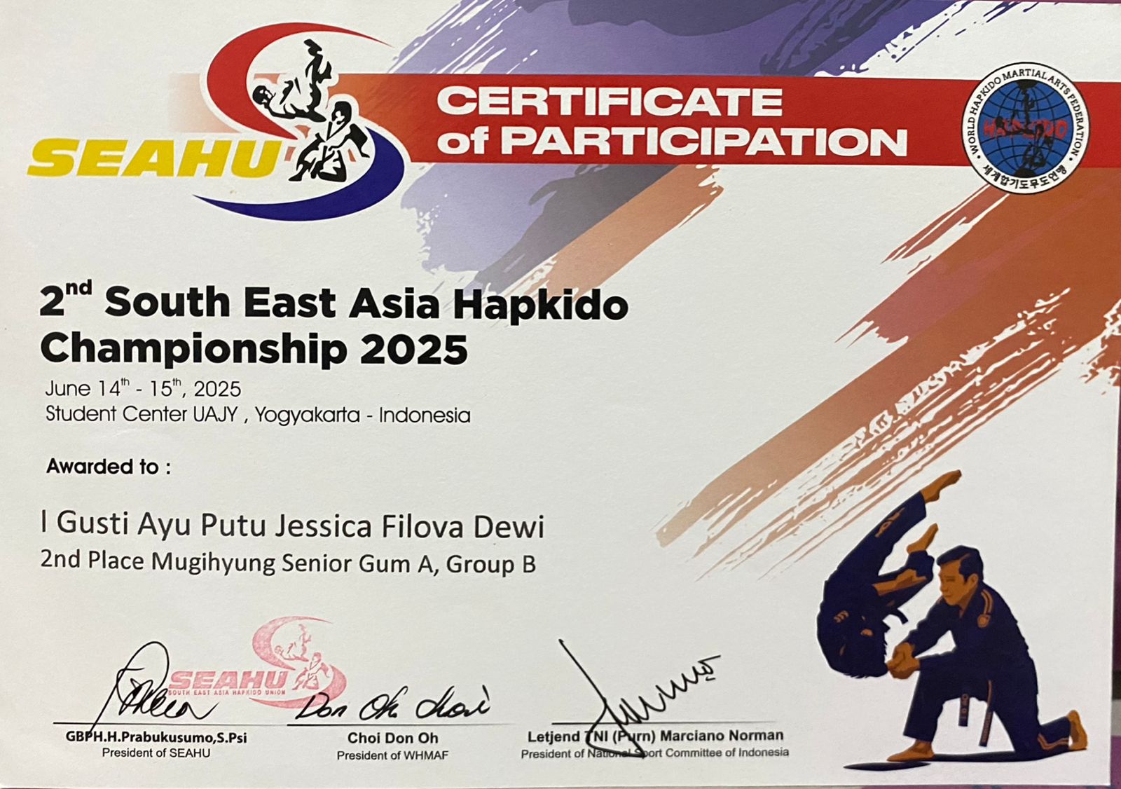 South East asia Hapkido Championship 2025 (Seni Mugihyung)