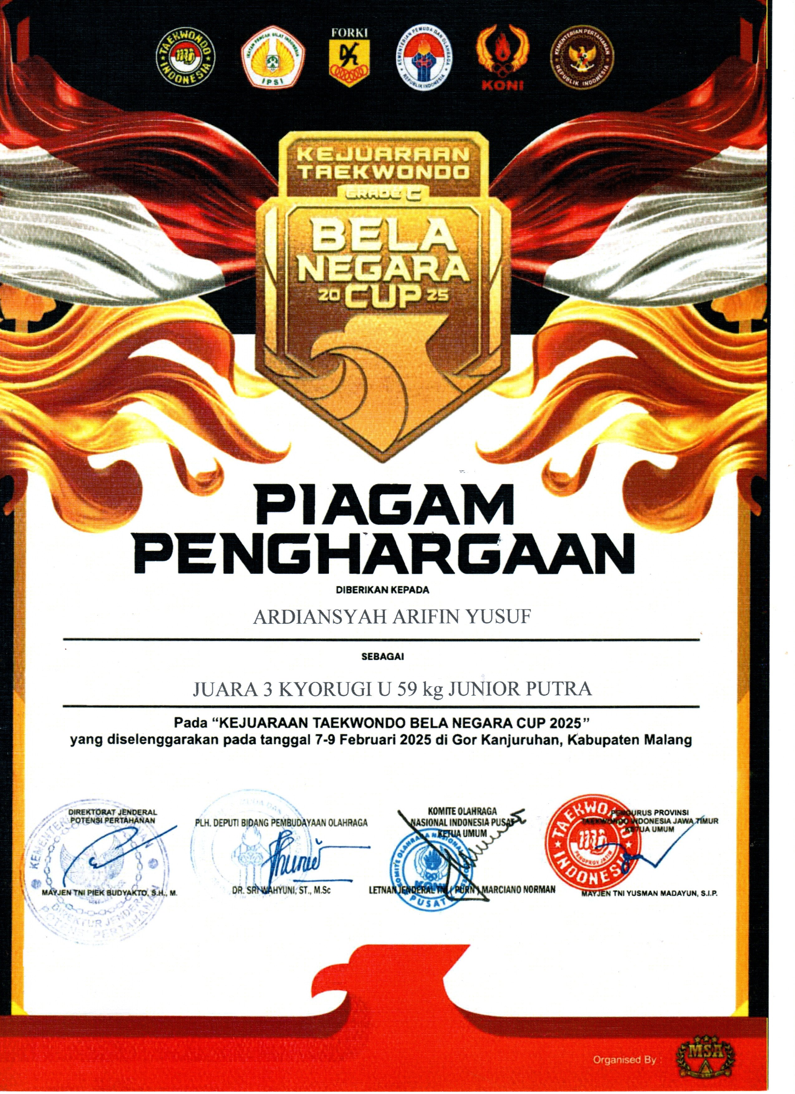 Kejuaraan Taekwondo Bela Negara Cup 2025