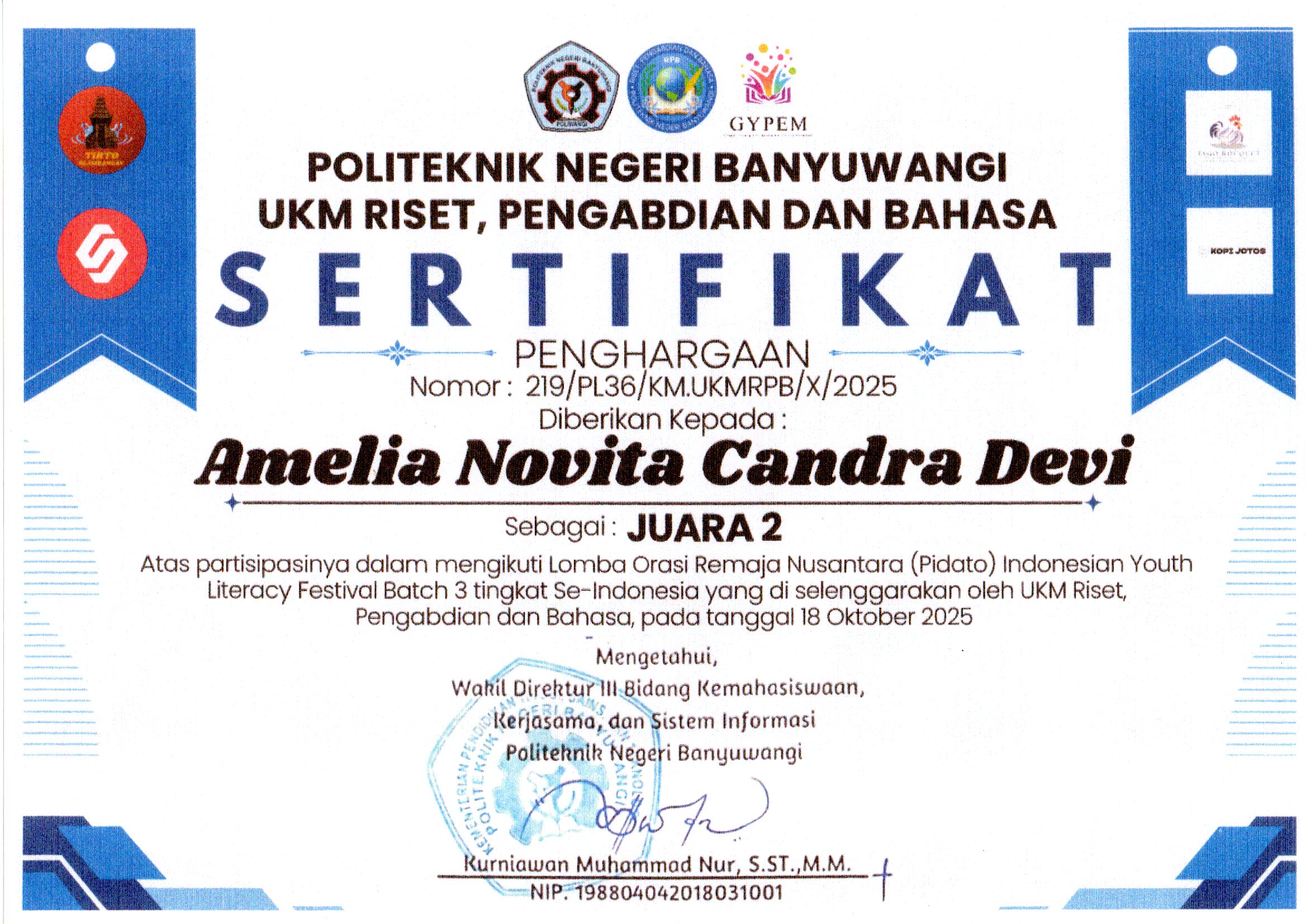 Lomba Orasi Remaja Nusantara