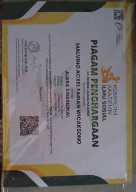 JUARA 3 BIDANG ANTROPOLOGI NASIONAL KOMPETISI AKADEMIK ILMU SOSIAL DAN POLITIK. PRISMA CENDIKIA × UNSOED ( UNIVERSITAS JENDRAL SOERDIMAN )